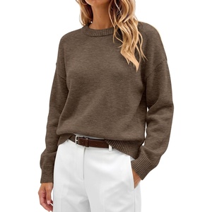 image:imageANRABESS Oversized Sweaters for Women Fall Wool Blend PulloverTaupe