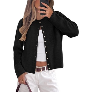 image:imageANRABESS Women Button Down Long Sleeve Roll Neck Cardigan SweaterBlack