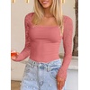 image:imageANRABESS Womens Long Sleeve Shirts Lace Scoop Neck TopsCoral Pink