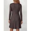 image:imageANRABESS Womens Long Sleeve V Neck Fall Short Sweater DressChocolate Brown