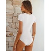 image:imageANRABESS Bodysuits for Women Summer Short Sleeve Scoop Neck TopsWhite