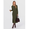image:imageANRABESS Long Sleeve Midi Dresses for Women Fall T Shirt DressArmy Green