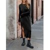 image:imageANRABESS Long Sleeve Midi Dresses for Women Fall T Shirt DressBlack