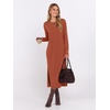 image:imageANRABESS Long Sleeve Midi Dresses for Women Fall T Shirt DressBrick Orange