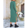 image:imageANRABESS Long Sleeve Midi Dresses for Women Fall T Shirt DressGreen White Stripe