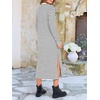 image:imageANRABESS Long Sleeve Midi Dresses for Women Fall T Shirt DressWhite Black Stripe