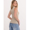 image:imageANRABESS Mock Neck Tank Tops for Women Ribbed Slim Fit Sleeveless TopsBeige