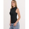 image:imageANRABESS Mock Neck Tank Tops for Women Ribbed Slim Fit Sleeveless TopsBlack