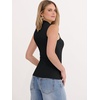 image:imageANRABESS Mock Neck Tank Tops for Women Ribbed Slim Fit Sleeveless TopsBlack