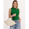 image:imageANRABESS Mock Neck Tank Tops for Women Ribbed Slim Fit Sleeveless TopsGreen