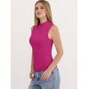 image:imageANRABESS Mock Neck Tank Tops for Women Ribbed Slim Fit Sleeveless TopsHot Pink
