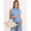 image:imageANRABESS Mock Neck Tank Tops for Women Ribbed Slim Fit Sleeveless TopsLight Blue