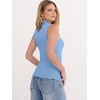 image:imageANRABESS Mock Neck Tank Tops for Women Ribbed Slim Fit Sleeveless TopsLight Blue