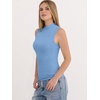 image:imageANRABESS Mock Neck Tank Tops for Women Ribbed Slim Fit Sleeveless TopsLight Blue