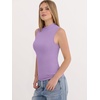 image:imageANRABESS Mock Neck Tank Tops for Women Ribbed Slim Fit Sleeveless TopsLight Purple