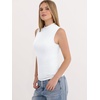 image:imageANRABESS Mock Neck Tank Tops for Women Ribbed Slim Fit Sleeveless TopsWhite