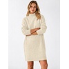 image:imageANRABESS Sweater Dress for Women Fall Oversized Mock Neck Long Sleeve DressApricot
