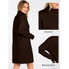 image:imageANRABESS Sweater Dress for Women Fall Oversized Mock Neck Long Sleeve DressDark Coffee