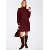 image:imageANRABESS Sweater Dress for Women Fall Oversized Mock Neck Long Sleeve DressDark Red