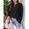 image:imageANRABESS Women Extra Soft Long Sleeve Shirts Oversized Thermal Fleece TopsBlack