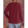 image:imageANRABESS Women Extra Soft Long Sleeve Shirts Oversized Thermal Fleece TopsRed