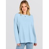 image:imageANRABESS Women Extra Soft Long Sleeve Shirts Oversized Thermal Fleece TopsSky Blue