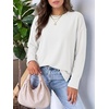 image:imageANRABESS Women Extra Soft Long Sleeve Shirts Oversized Thermal Fleece TopsWhite