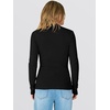 image:imageANRABESS Women Long Sleeve Mock Neck Shirts Fall Ruched Fitted Thermal TopsBlack