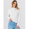 image:imageANRABESS Women Long Sleeve Mock Neck Shirts Fall Ruched Fitted Thermal TopsWhite