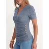 image:imageANRABESS Women Short Sleeve V Neck ShirtsBlue