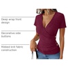 image:imageANRABESS Women Short Sleeve V Neck ShirtsBurgundy