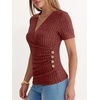 image:imageANRABESS Women Short Sleeve V Neck ShirtsRust Orange