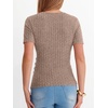 image:imageANRABESS Women Short Sleeve V Neck ShirtsTan