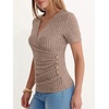 image:imageANRABESS Women Short Sleeve V Neck ShirtsTan