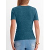 image:imageANRABESS Women Short Sleeve V Neck ShirtsTeal