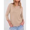 image:imageANRABESS Womens 34 Sleeve Top Wrinkle Free Summer Fall Casual T ShirtsAlmond