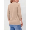 image:imageANRABESS Womens 34 Sleeve Top Wrinkle Free Summer Fall Casual T ShirtsAlmond