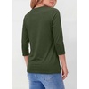 image:imageANRABESS Womens 34 Sleeve Top Wrinkle Free Summer Fall Casual T ShirtsArmy Green
