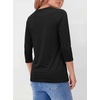 image:imageANRABESS Womens 34 Sleeve Top Wrinkle Free Summer Fall Casual T ShirtsBlack