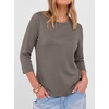image:imageANRABESS Womens 34 Sleeve Top Wrinkle Free Summer Fall Casual T ShirtsCoffee Grey