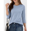 image:imageANRABESS Womens 34 Sleeve Top Wrinkle Free Summer Fall Casual T ShirtsLight Blue