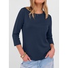 image:imageANRABESS Womens 34 Sleeve Top Wrinkle Free Summer Fall Casual T ShirtsNavy Blue