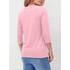 image:imageANRABESS Womens 34 Sleeve Top Wrinkle Free Summer Fall Casual T ShirtsPink