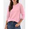 image:imageANRABESS Womens 34 Sleeve Top Wrinkle Free Summer Fall Casual T ShirtsPink