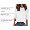 image:imageANRABESS Womens 34 Sleeve Top Wrinkle Free Summer Fall Casual T ShirtsWhite