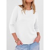 image:imageANRABESS Womens 34 Sleeve Top Wrinkle Free Summer Fall Casual T ShirtsWhite