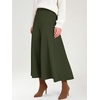image:imageANRABESS Womens A Line High Waist Fall Midi SkirtArmy Green