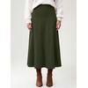 image:imageANRABESS Womens A Line High Waist Fall Midi SkirtArmy Green