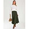 image:imageANRABESS Womens A Line High Waist Fall Midi SkirtArmy Green