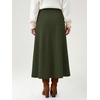 image:imageANRABESS Womens A Line High Waist Fall Midi SkirtArmy Green